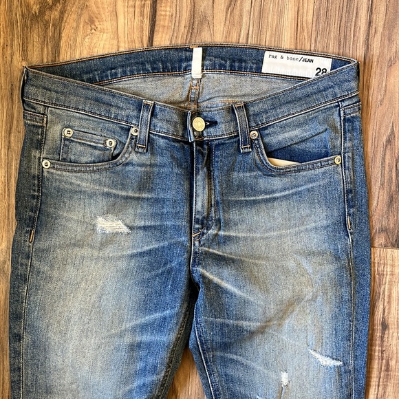 Rag & Bone Crop Jeans Ensenada Wash Raw Hem 28 - Picture 2 of 8